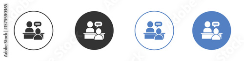 Job interview icon concept. solid style icon designs for website, app, UI.