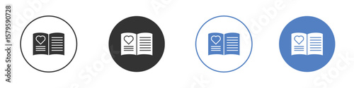 Guests book icon concept. solid style icon designs for website, app, UI.