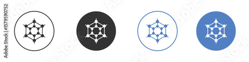Graphene icon concept. solid style icon designs for website, app, UI.