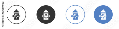 Fire hydrant icon concept. solid style icon designs for website, app, UI.