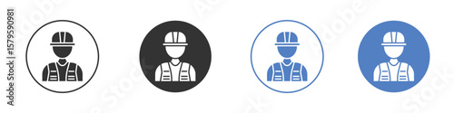 Engineer icon concept. solid style icon designs for website, app, UI.