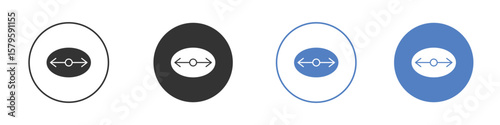 Diameter icon concept. solid style icon designs for website, app, UI.