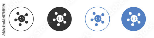 Decentralized icon concept. solid style icon designs for website, app, UI.