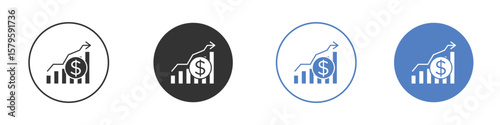 capital gain icon concept. solid style icon designs for website, app, UI.