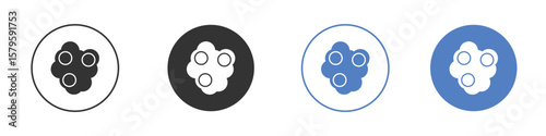Cancer icon concept. solid style icon designs for website, app, UI.