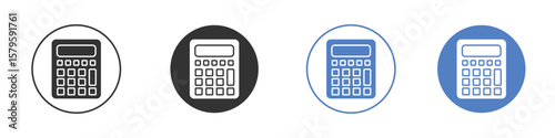 Calculator icon concept. solid style icon designs for website, app, UI.