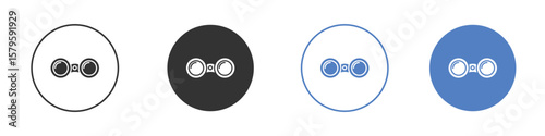 Binoculars icon concept. solid style icon designs for website, app, UI.