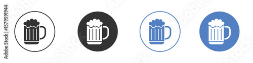 Beer icon concept. solid style icon designs for website, app, UI.