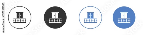 Balcony icon concept. solid style icon designs for website, app, UI.