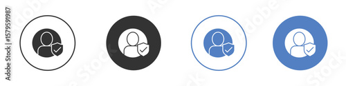Authentication icon concept. solid style icon designs for website, app, UI.