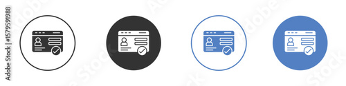 Authorize icon concept. solid style icon designs for website, app, UI.