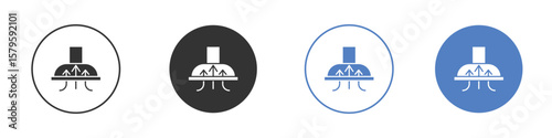Air suction icon concept. solid style icon designs for website, app, UI.