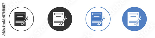 Agreement icon concept. solid style icon designs for website, app, UI.