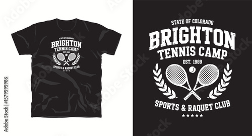 tennis camp t-shirt design
