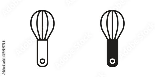 Whisk icon vector, sign and symbol for design, website or apps elements.