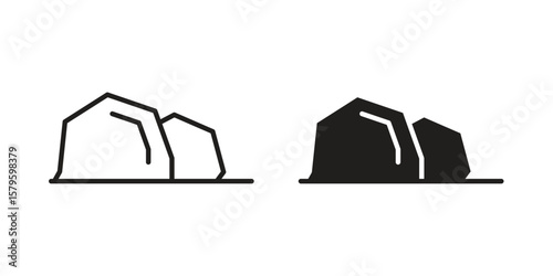 Stone icon vector, sign and symbol for design, website or apps elements.