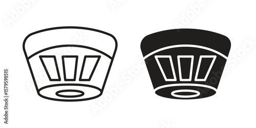 Smoke detector icon vector, sign and symbol for design, website or apps elements.