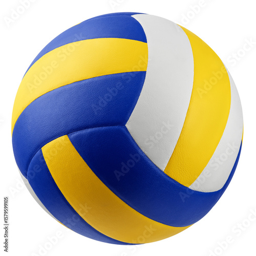 Volleyball ball isolated on white background, full depth of field