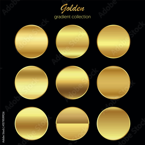Golden Gradient Circle Collection