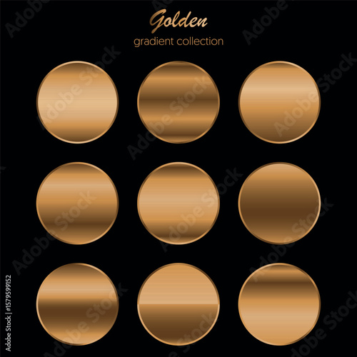 Wooden style Golden Gradient Circle Collection