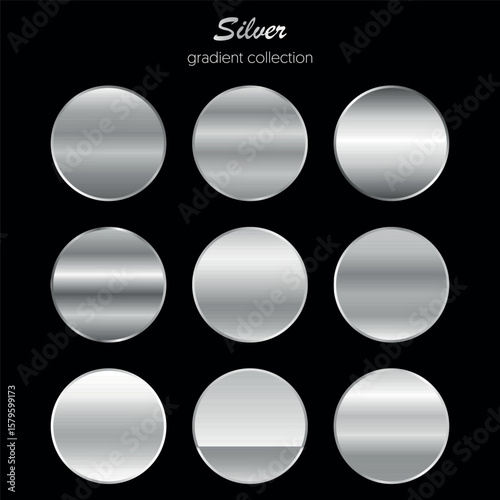 Silver Gradient Circle Collection