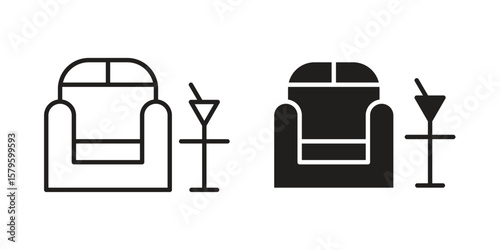 Lounge icon vector, sign and symbol for design, website or apps elements.