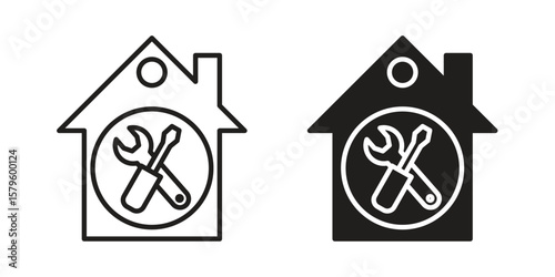 Home repair icon vector, sign and symbol for design, website or apps elements.