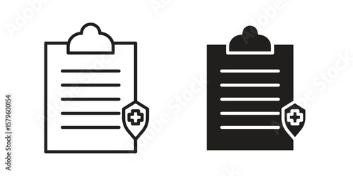 Health insurance icon vector, sign and symbol for design, website or apps elements.
