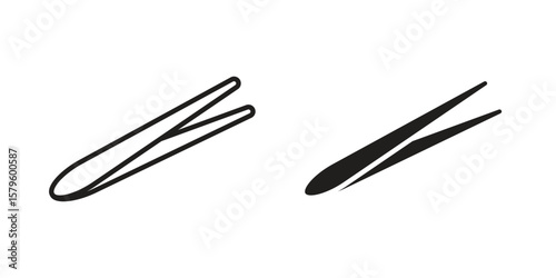 Eyebrow tweezers icon vector, sign and symbol for design, website or apps elements.