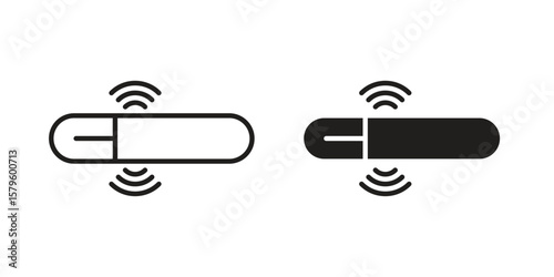 Dog microchip icon vector, sign and symbol for design, website or apps elements.