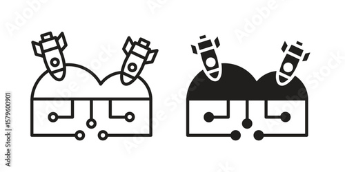 DOS icon vector, sign and symbol for design, website or apps elements.