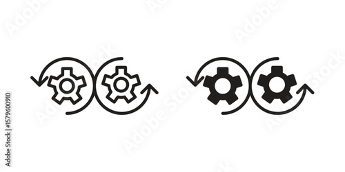 Devops icon vector, sign and symbol for design, website or apps elements.