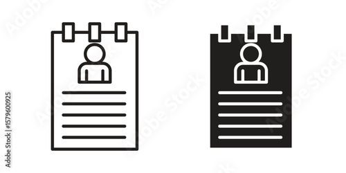 Curriculum icon vector, sign and symbol for design, website or apps elements.