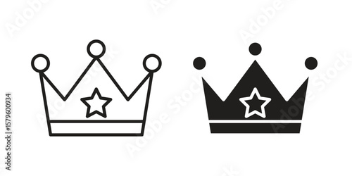 Crown icon vector, sign and symbol for design, website or apps elements.