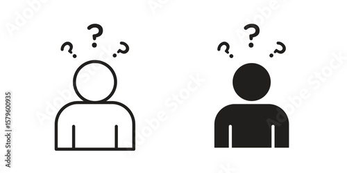 Curious human icon vector, sign and symbol for design, website or apps elements.