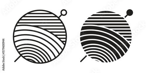 Crochet icon vector, sign and symbol for design, website or apps elements.