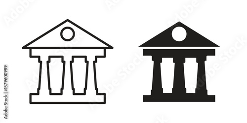 Courthouse icon vector, sign and symbol for design, website or apps elements.