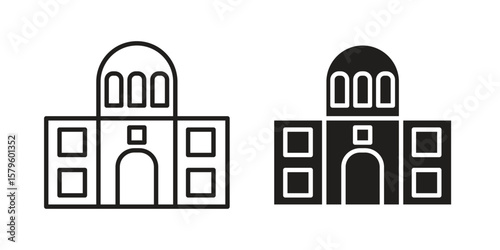 City hall icon vector, sign and symbol for design, website or apps elements.