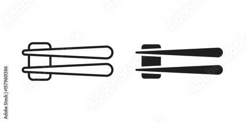 Chopsticks icon vector, sign and symbol for design, website or apps elements.