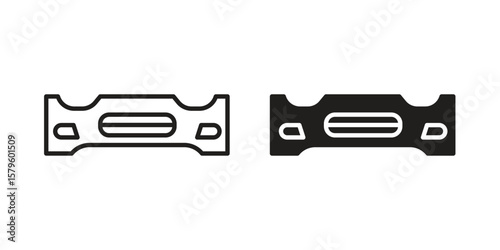 Car bumper icon vector, sign and symbol for design, website or apps elements.