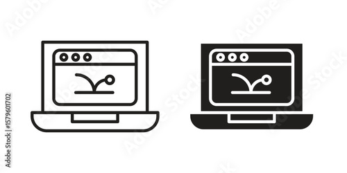Bounce rate icon vector, sign and symbol for design, website or apps elements.