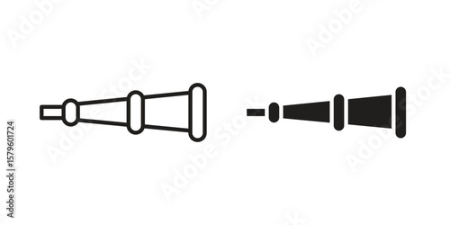 Boat Telescope icon vector, sign and symbol for design, website or apps elements.