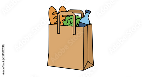 Outline and Solid Shopping Bag Icon Comparison
