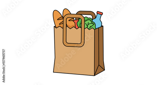 Outline and Solid Shopping Bag Icon Comparison