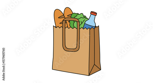 Outline and Solid Shopping Bag Icon Comparison