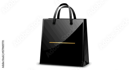 Outline and Solid Shopping Bag Icon Comparison