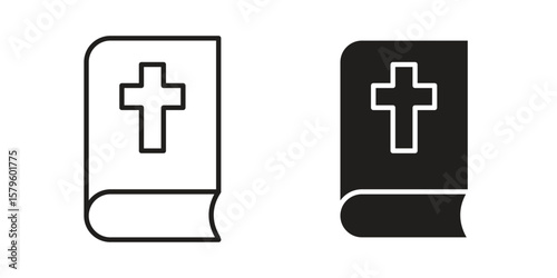 Bible icon vector, sign and symbol for design, website or apps elements.