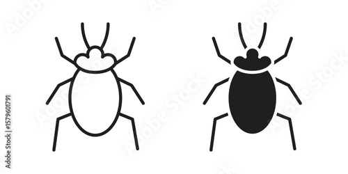 Bedbug icon vector, sign and symbol for design, website or apps elements.