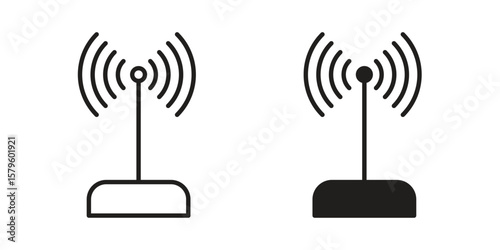 Antenna icon vector, sign and symbol for design, website or apps elements.