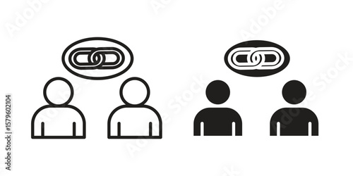 Affiliate link icon vector, sign and symbol for design, website or apps elements.